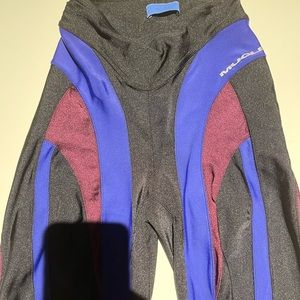 MUGLER Multicolor Spiral Leggings.